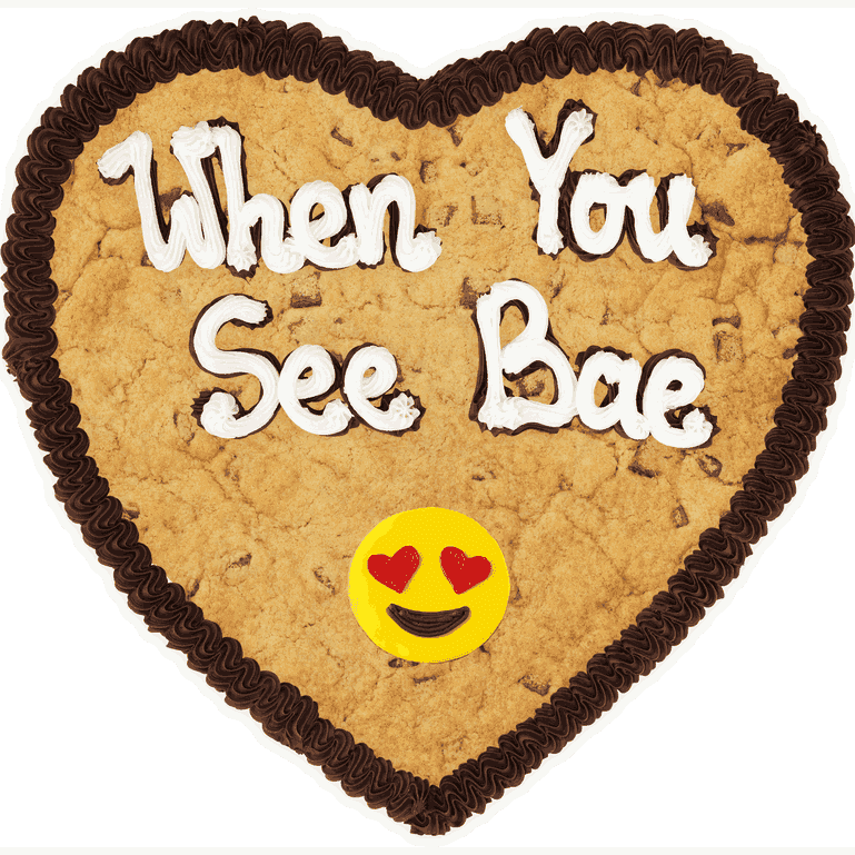 Emoji Heart Heart Milk Choc Single Layer - Cookie (769x769), Png Download