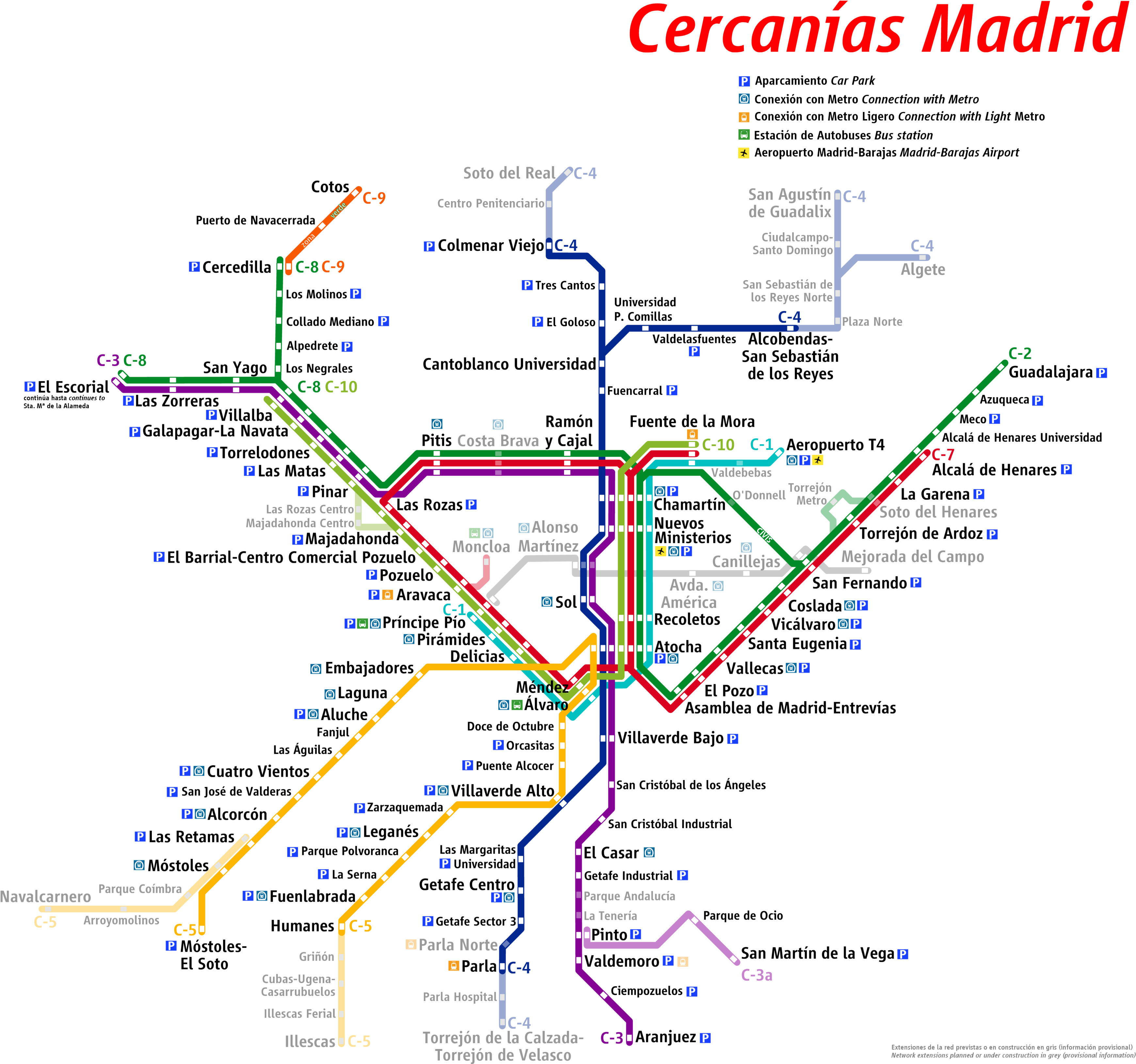 Cercanías Madrid2011v2 (3515x3270), Png Download