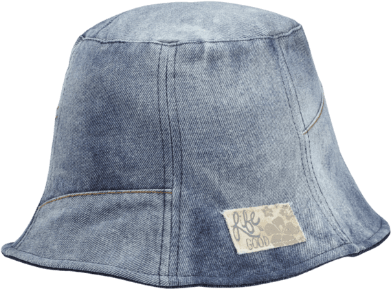 Women's Denim Hat Bucket Hat - Denim Bucket Hat By Life Is Good (570x570), Png Download