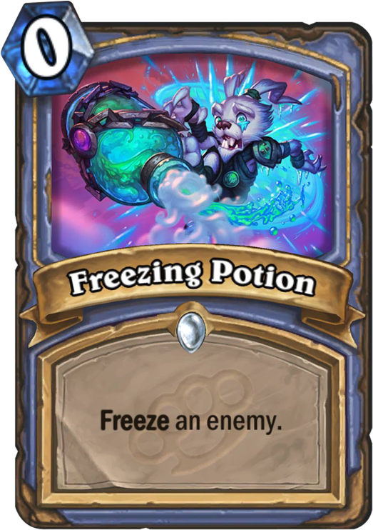 Freezing Potion Card - Hearthstone Destroy Opponent's Deck (567x811), Png Download