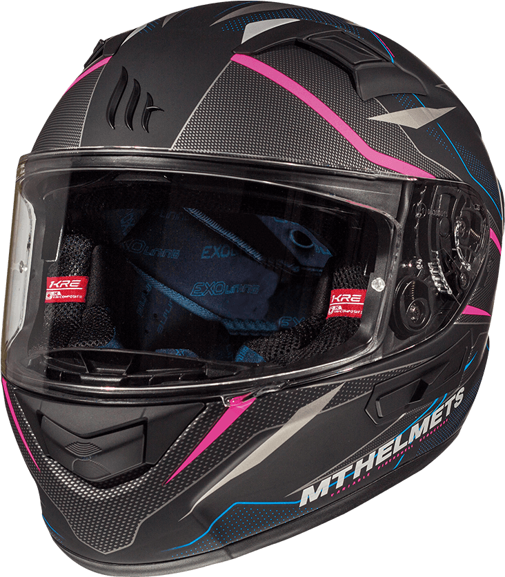 Helmet Mt Fiberglass Kre Intrepid Black Pink - Intrepid C1 (900x900), Png Download
