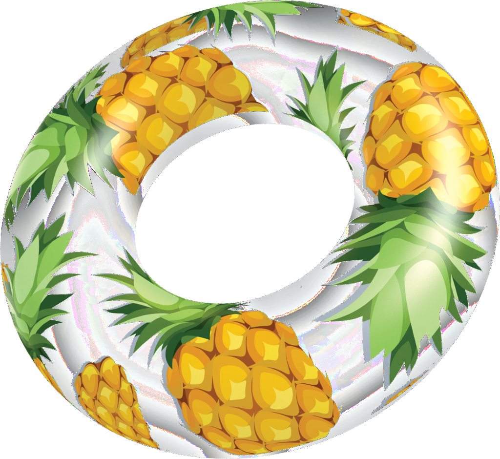 Pineapple Tube 48" - Pool Candy & Sounds Candy Clear Pineapple 36" Pool (1024x940), Png Download