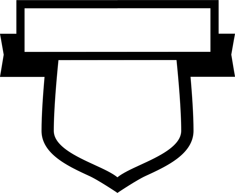 Shield With Banner Comments - Icon (980x804), Png Download