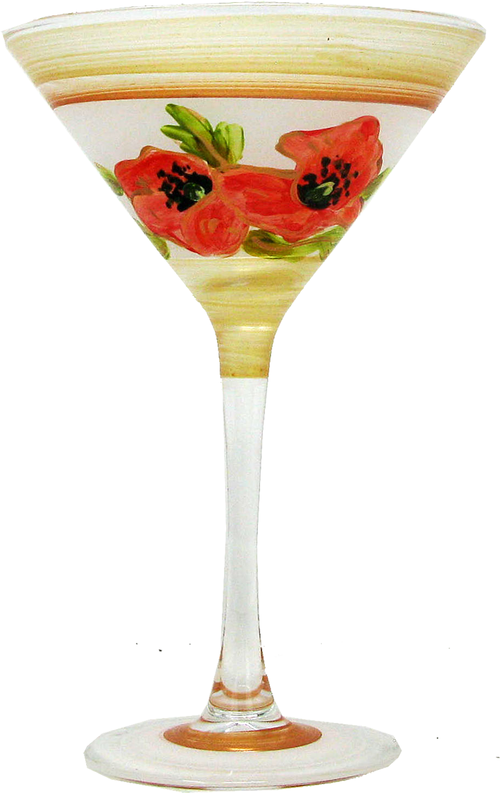 Hermansdorfer Floral Martini 7 Oz. Glass Cocktail Glasses (1200x1200), Png Download