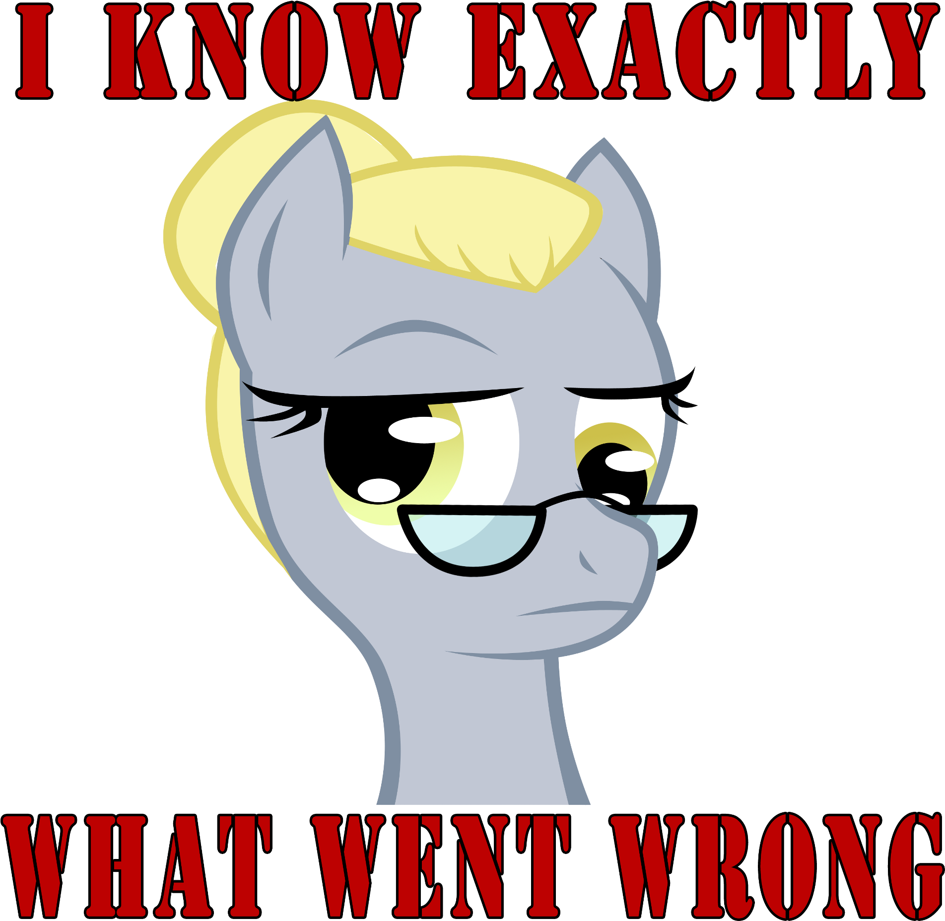 「know Exactly What Went Wrong Derpy Hooves Scootaloo - Cleverderpy (2000x2000), Png Download
