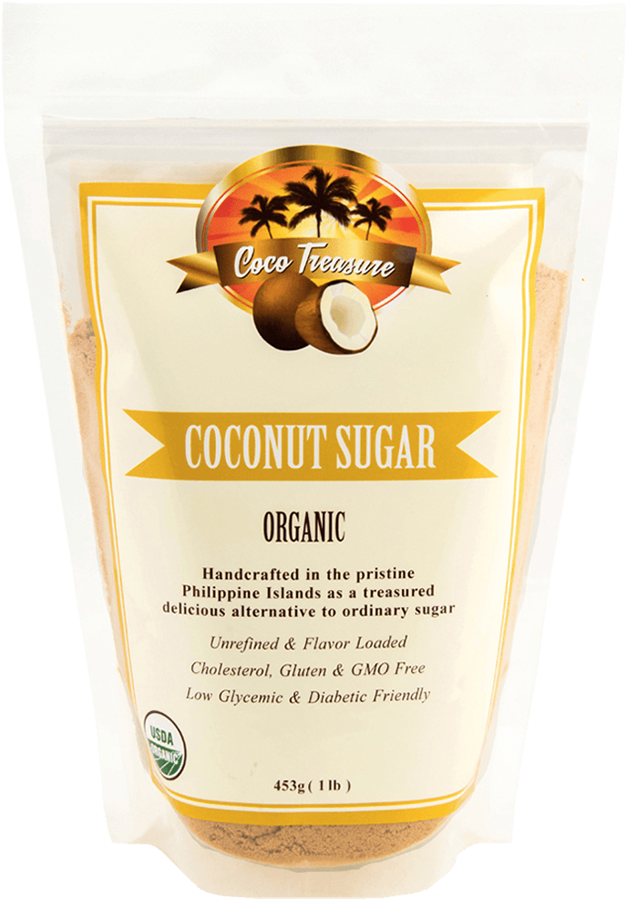 Organic Coconut Sugar - Coco Treasure Coco Treasure Organic Coconut Sugar Low (1000x1000), Png Download