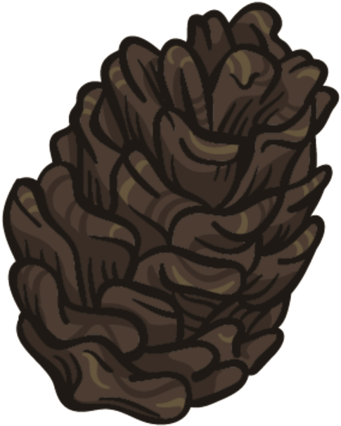 Black Pine Cone Png Transparent - Illustration (1024x1024), Png Download