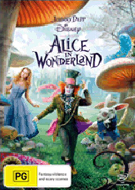 More Views - Alice In Wonderland (johnny Depp / 2010) Dvd (1200x1200), Png Download