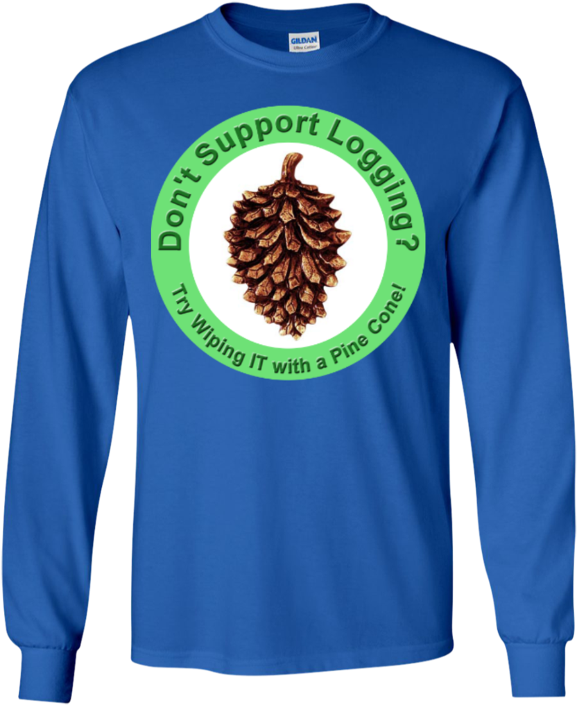 Logging Pine Cone Wipe - Phi Delta Theta Jumbo Twill Langarm T-shirt (royal (1024x1024), Png Download