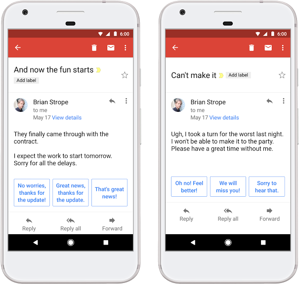 It Is Possible, However, That Gmail “super Users” Will - Google Gmail Suggested Reply (600x563), Png Download