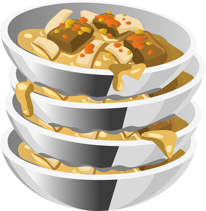 Plate3 - Transparent Dirty Dishes (703x720), Png Download