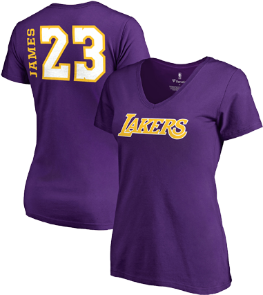 Los Angeles Lakers Women's Lebron James Side Sweep - Los Angeles Lakers (500x667), Png Download