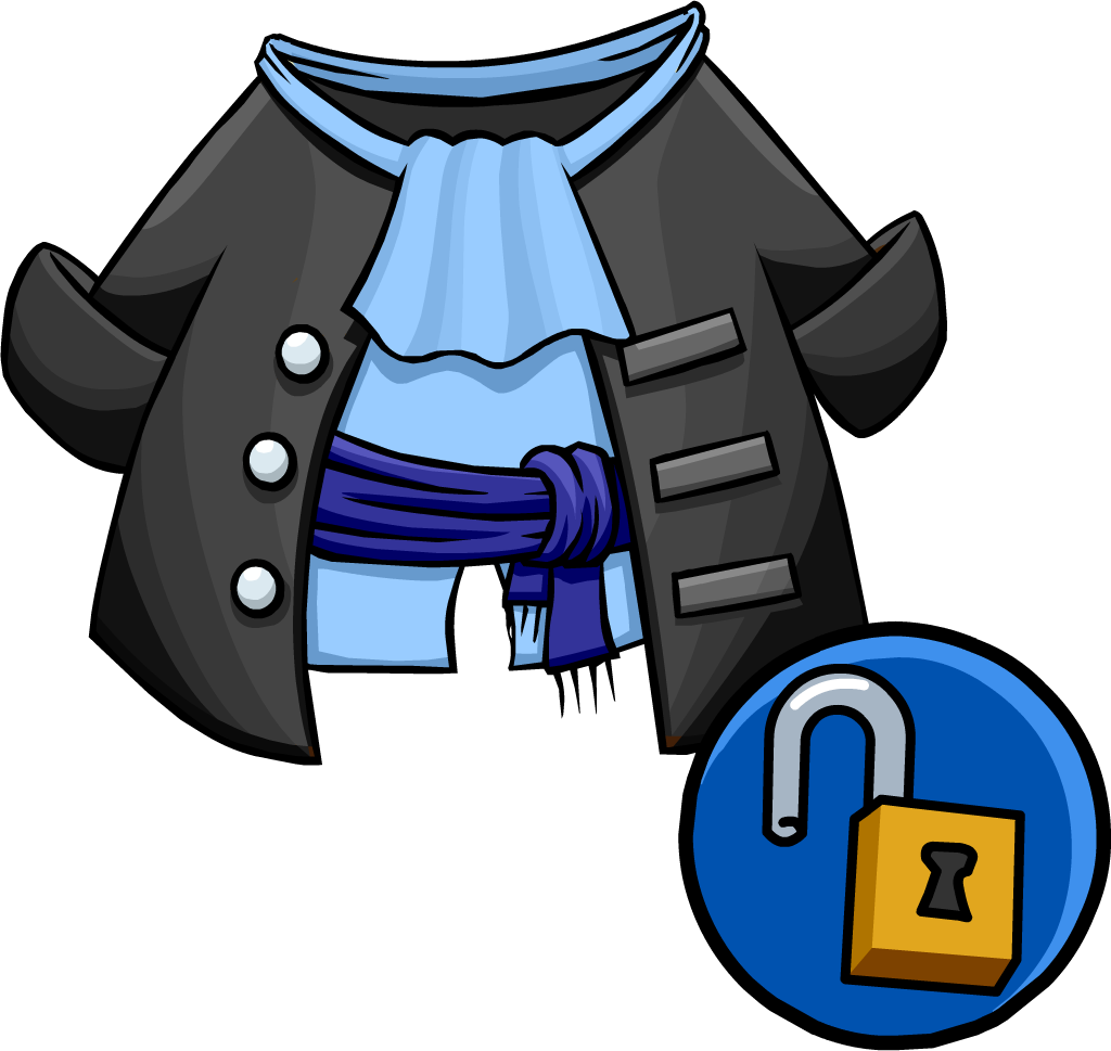 Unlockable Gray Pirate Coat - Cartoon (1024x969), Png Download