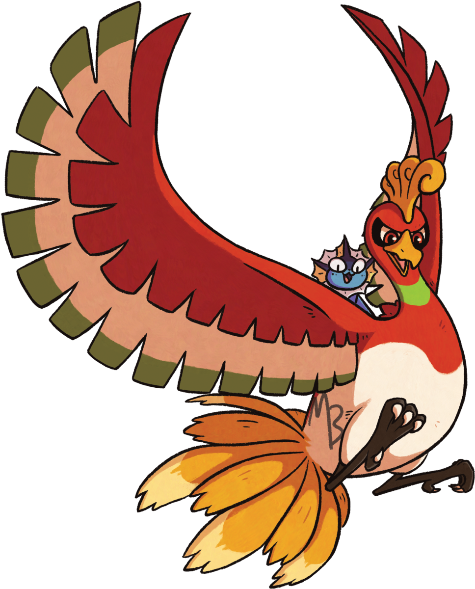 Cell Shaded Ho-oh And Vaporeon For On Twitter/tumblr (1067x1280), Png Download