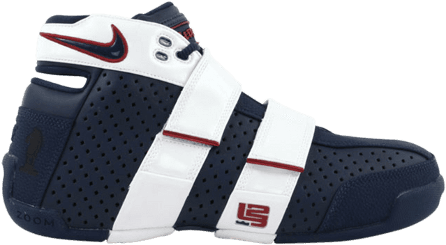 Zoom Lebron 20 5 5 'four Horseman' - Nike Zoom 20-5-5 Usa Olympic Lebron James 311145-441 (750x750), Png Download