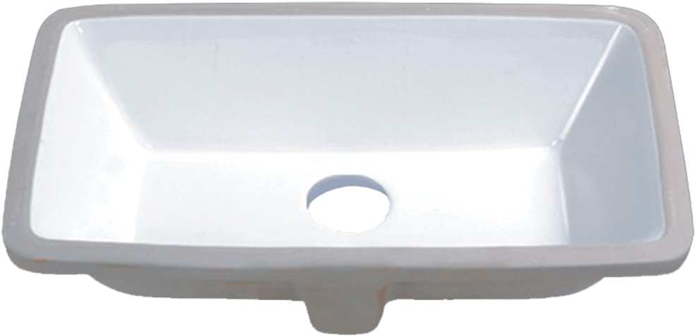 Basin Porcelain Rectangular Undermount Vanity Sink (1000x501), Png Download
