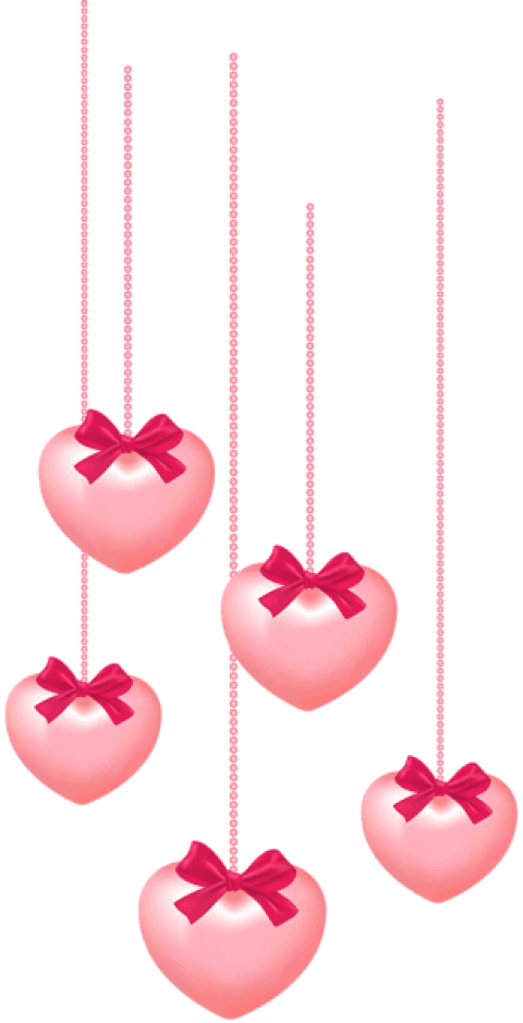 Deco Hearts Transparent Png (480x939), Png Download