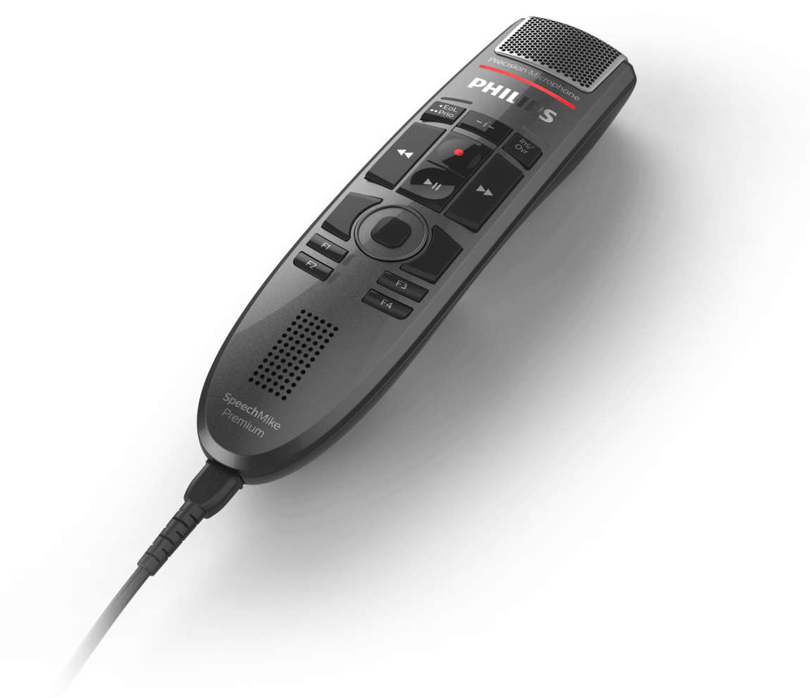 Speechmike Premium Touch Dictation Microphone - Philips Smp3710 Speechmike Premium Touch : Slide Control (1149x1000), Png Download