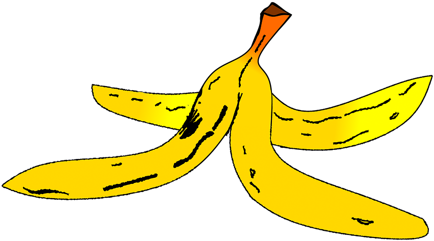 Casca De Banana Png - Banana Drawing Peel Small (960x651), Png Download