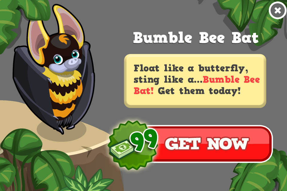Bumble Bee Bat Modal - Tiny Zoo Friends App Animals (960x640), Png Download