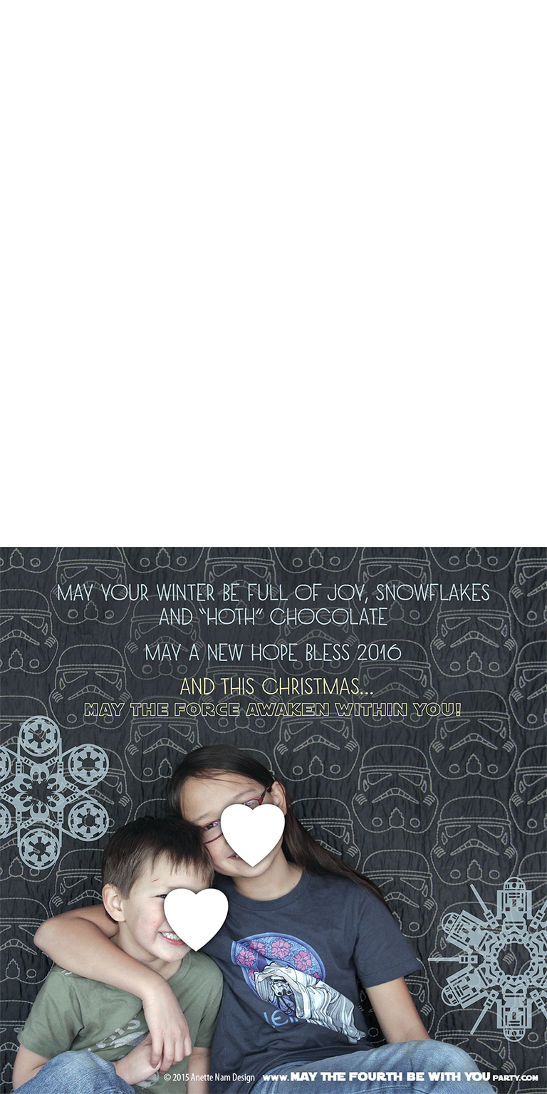 Star Wars Themed Christmas Card With Star Wars Snowflakes - Star Wars (768x1536), Png Download