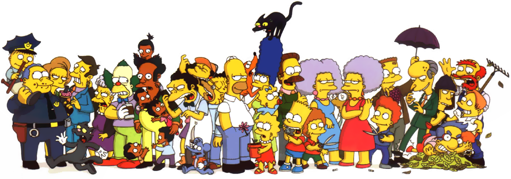 U05e7 U05d5 U05d1 U05e5 Simpsons Cast Png U05d5 U05d9 - Simpsons Logo Matt Groening (1020x358), Png Download