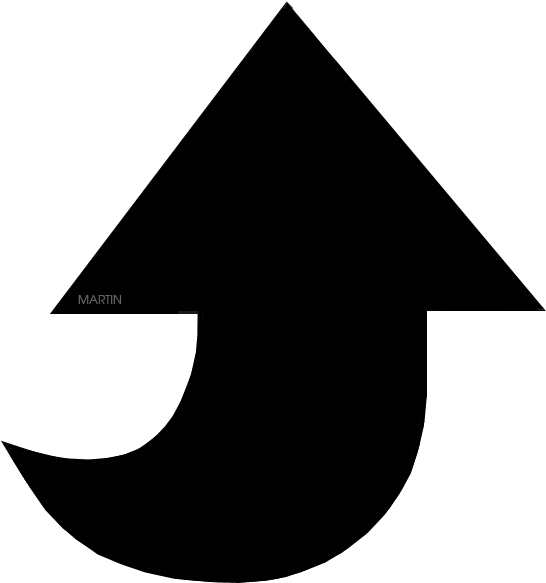 Arrows Clip Art By Phillip Martin, Black Arrow Vector - Library (576x648), Png Download