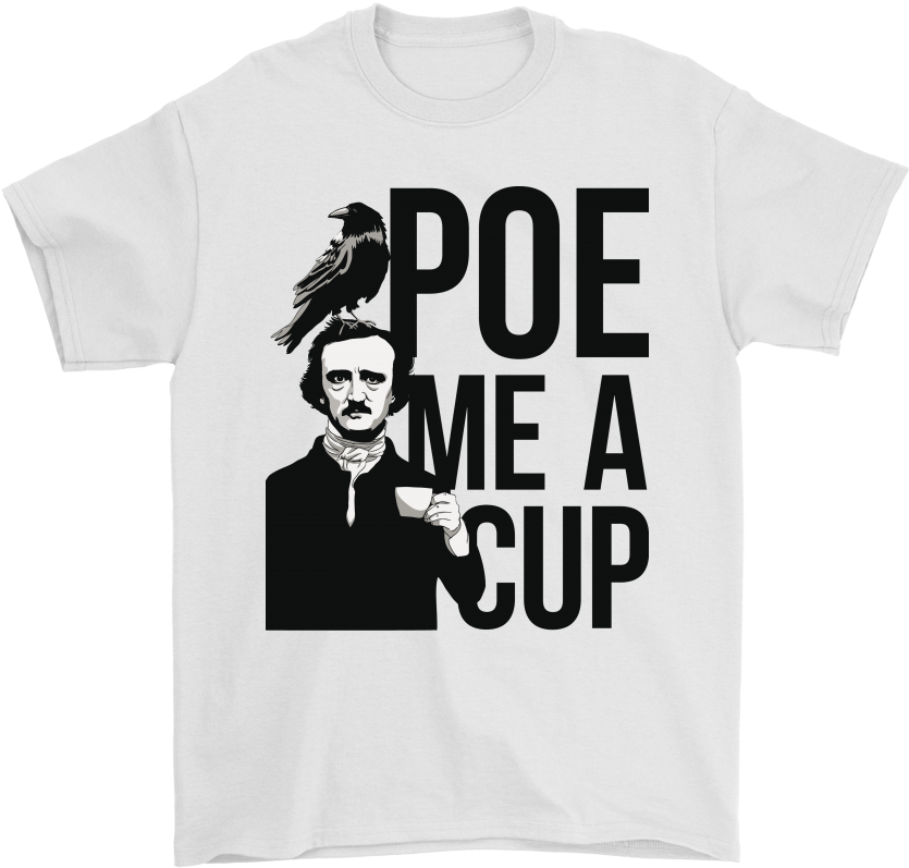 Gothic Raven Edgar Allan Poe Me A Cup Shirts - Edgar Allan Poe (1000x1000), Png Download