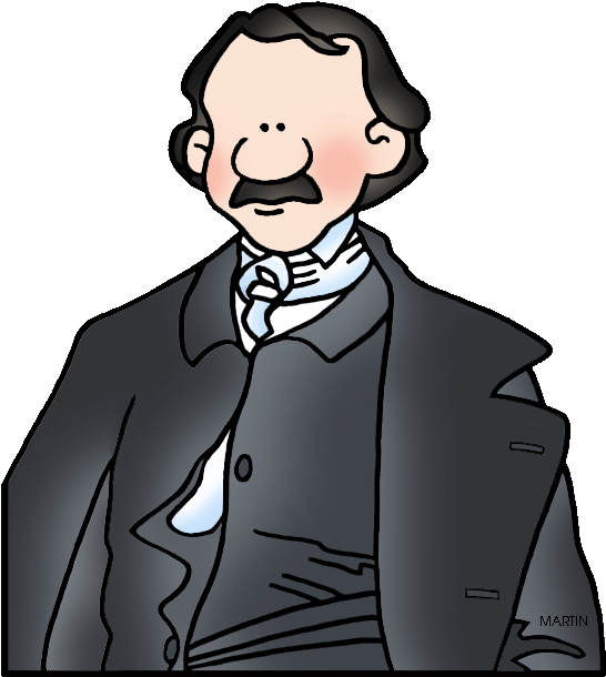 Famous People From Massachusetts - Edgar Allan Poe Clipart (583x648), Png Download