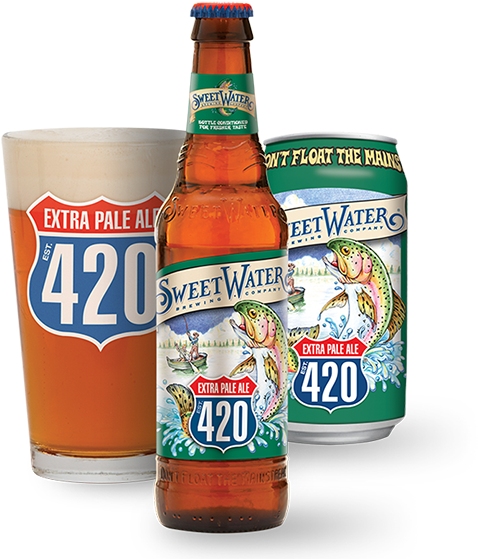 Sweetwater 420 Pale Ale - 12 Pack, 12 Fl Oz Cans (574x574), Png Download