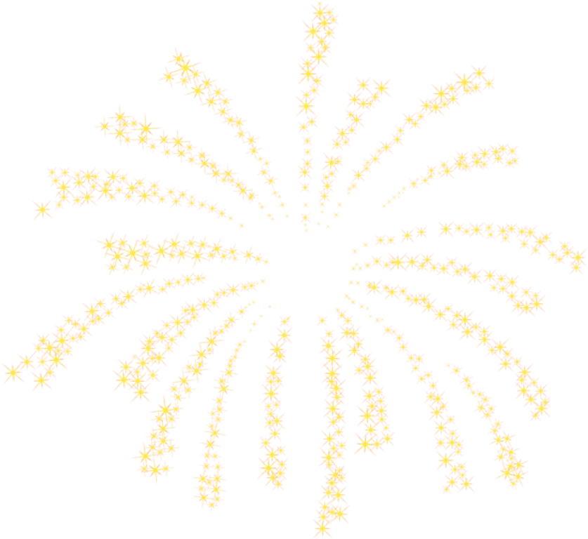 Firework Yellow Transparent Png - Portable Network Graphics (850x781), Png Download