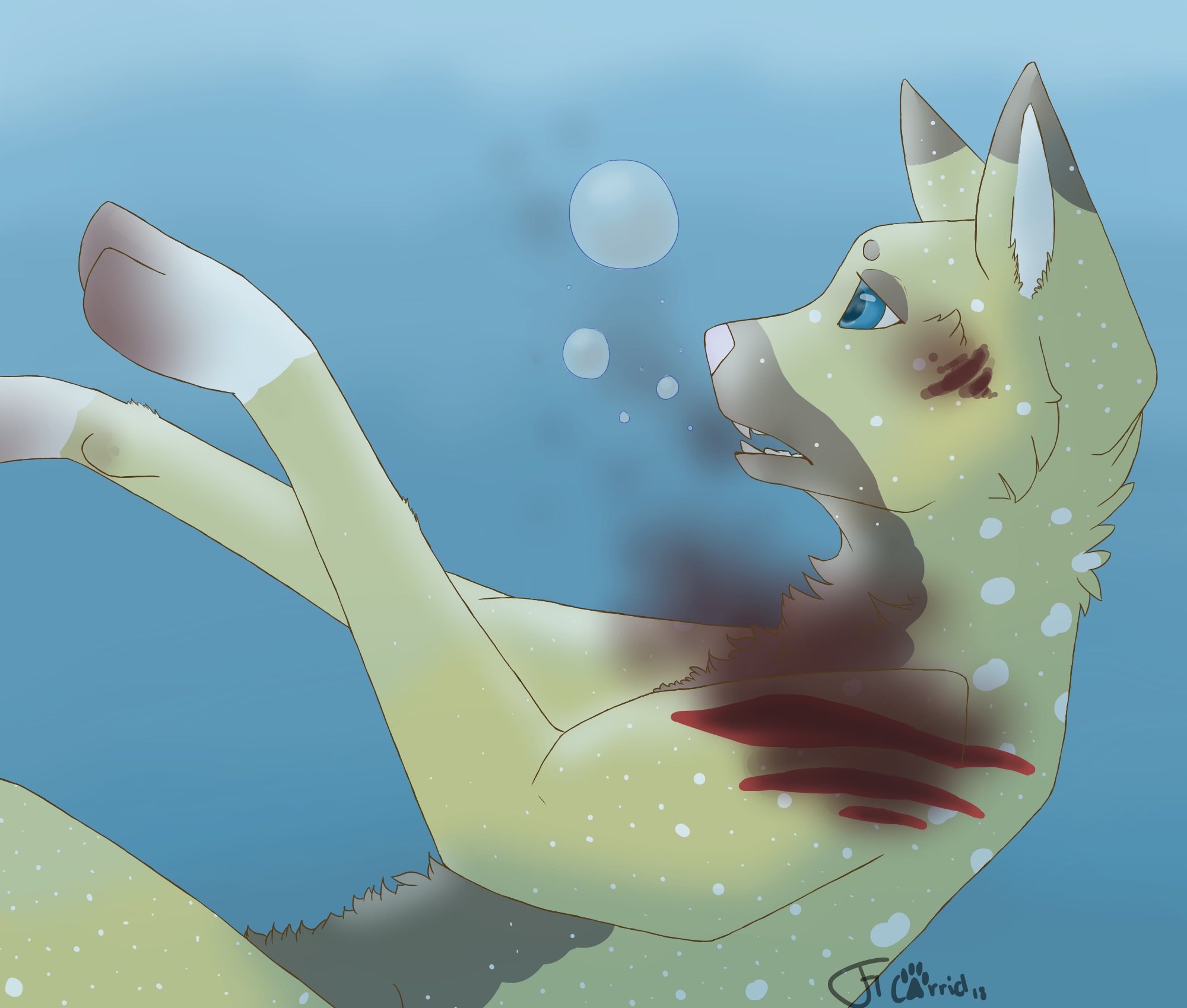 I Told You I Said I Feel Like Im Drowning - Cartoon (2000x1700), Png Download
