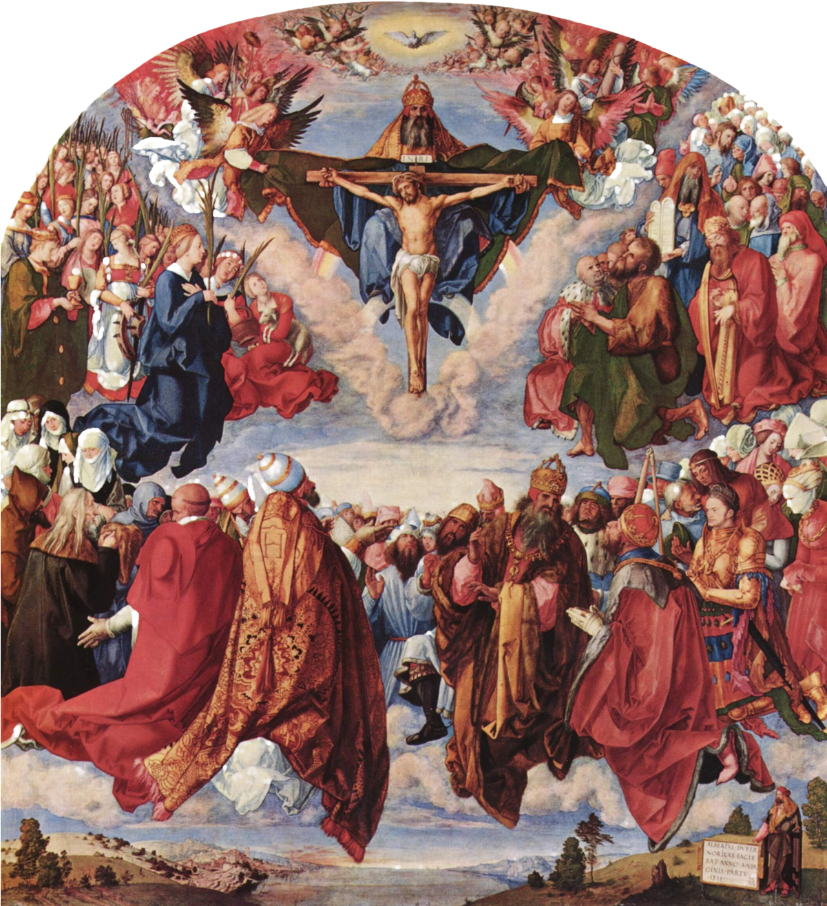 Albrecht Durer Adoration Of The Trinity (1200x1334), Png Download