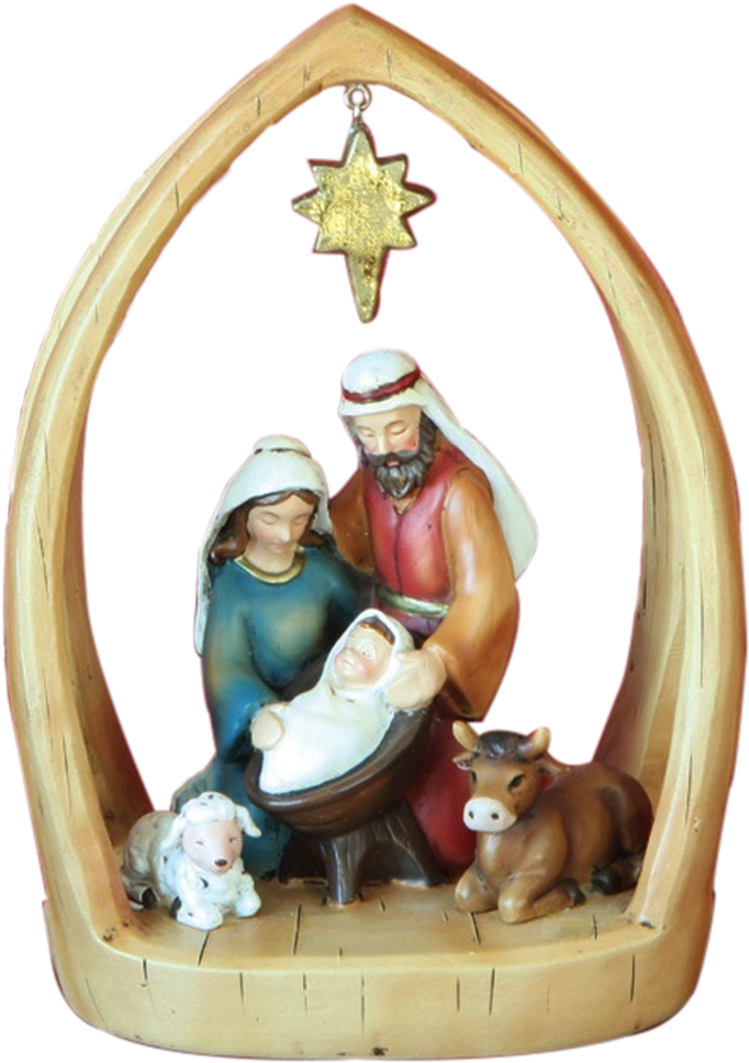 Resin Hanging Star Nativity (1000x1000), Png Download