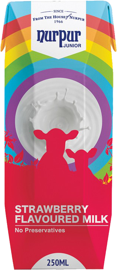 Nurpur Strawberry Milk 250 Ml - Nurpur (1000x1000), Png Download
