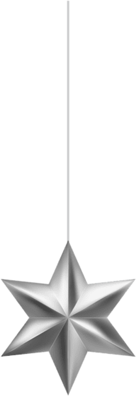 Free Png Silver Christmas Star Ornament Png Images - Origami (480x1365), Png Download