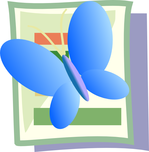 How To Set Use Blue Butterfly Icon Png (588x600), Png Download