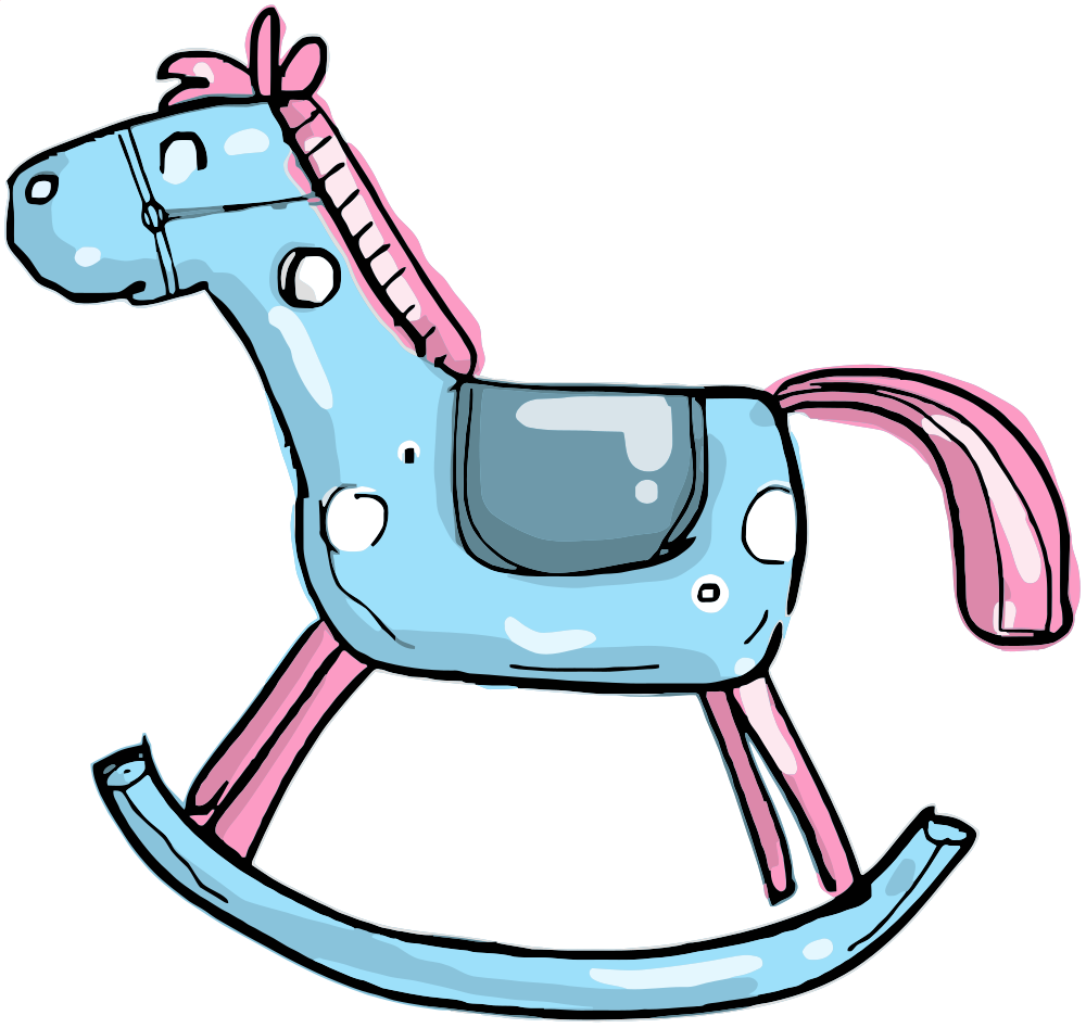 Rocking Horse - Clip Art (1000x947), Png Download