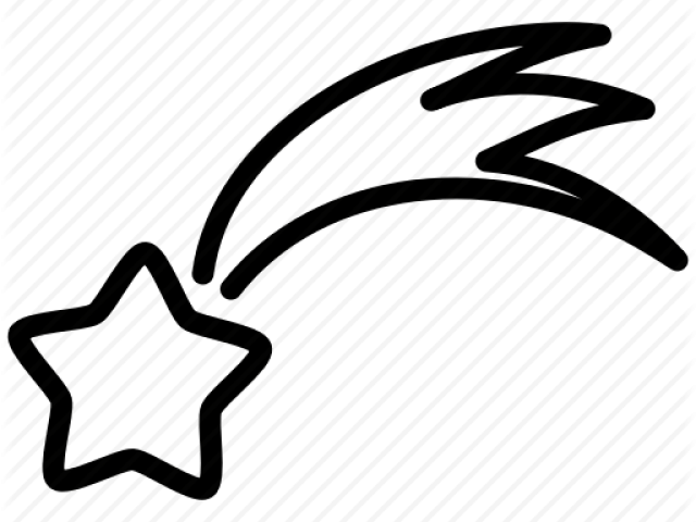 Shooting Star Icon - Black Shooting Star Transparent Background (640x480), Png Download