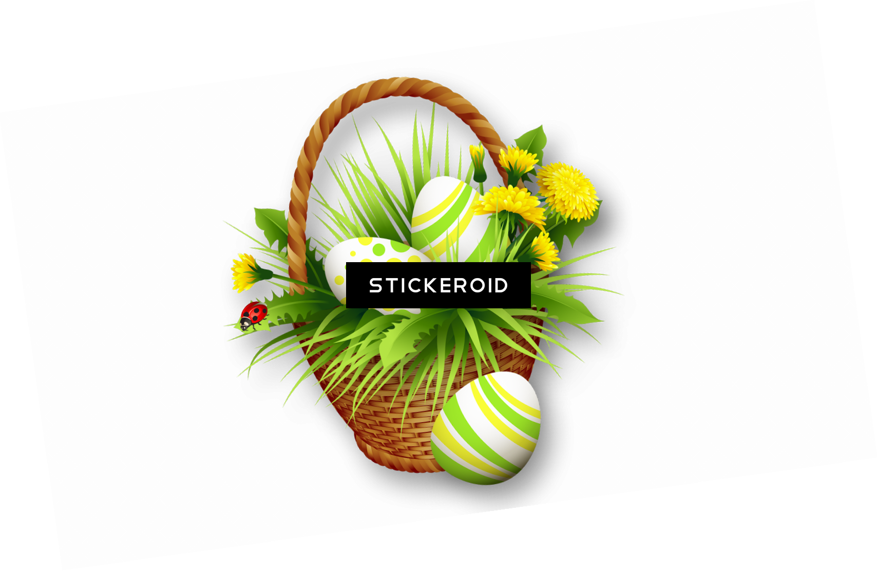 Easter Basket Bunny - Easter Basket (1708x1113), Png Download