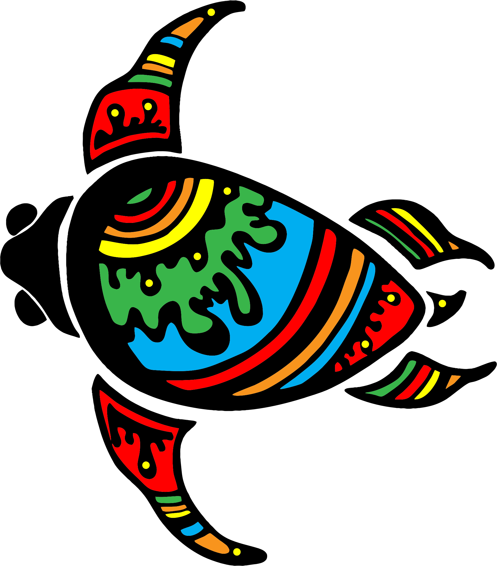 This Free Icons Png Design Of Colorful Turtle (1911x2176), Png Download