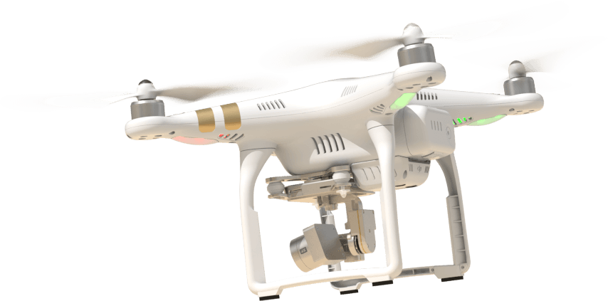 Drone Phantom 3 Png Clip Art Royalty Free Download - Dji Phantom 3 4k Png (854x423), Png Download