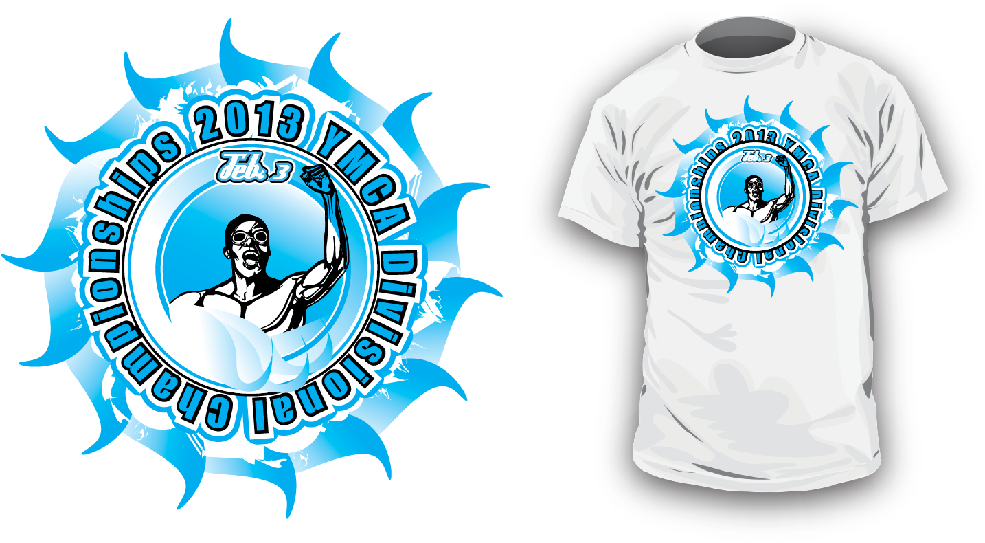 Popular T Shirt Design - Swim Championship T Shirt Designs (1451x820), Png Download