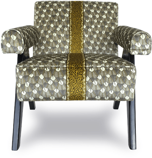 Zambezi Feather Silver Ripple Occasional Chair - Placemat (600x600), Png Download