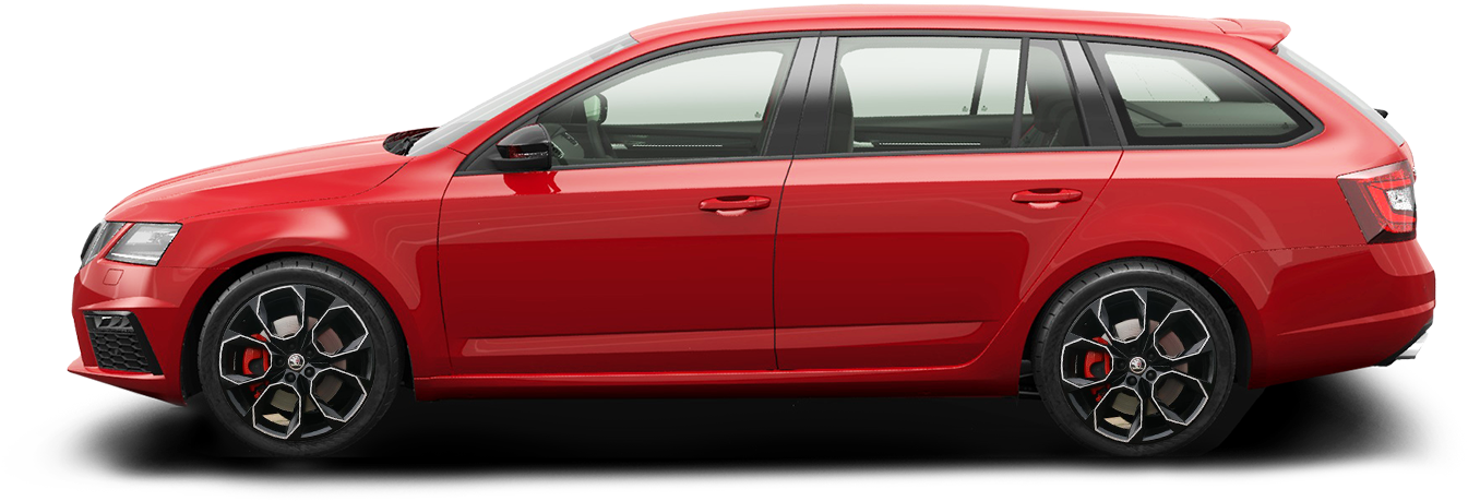 The Arrow In Flight Versus Octavia Rs - 2016 3 Doors Red Toyota Yaris (1400x480), Png Download