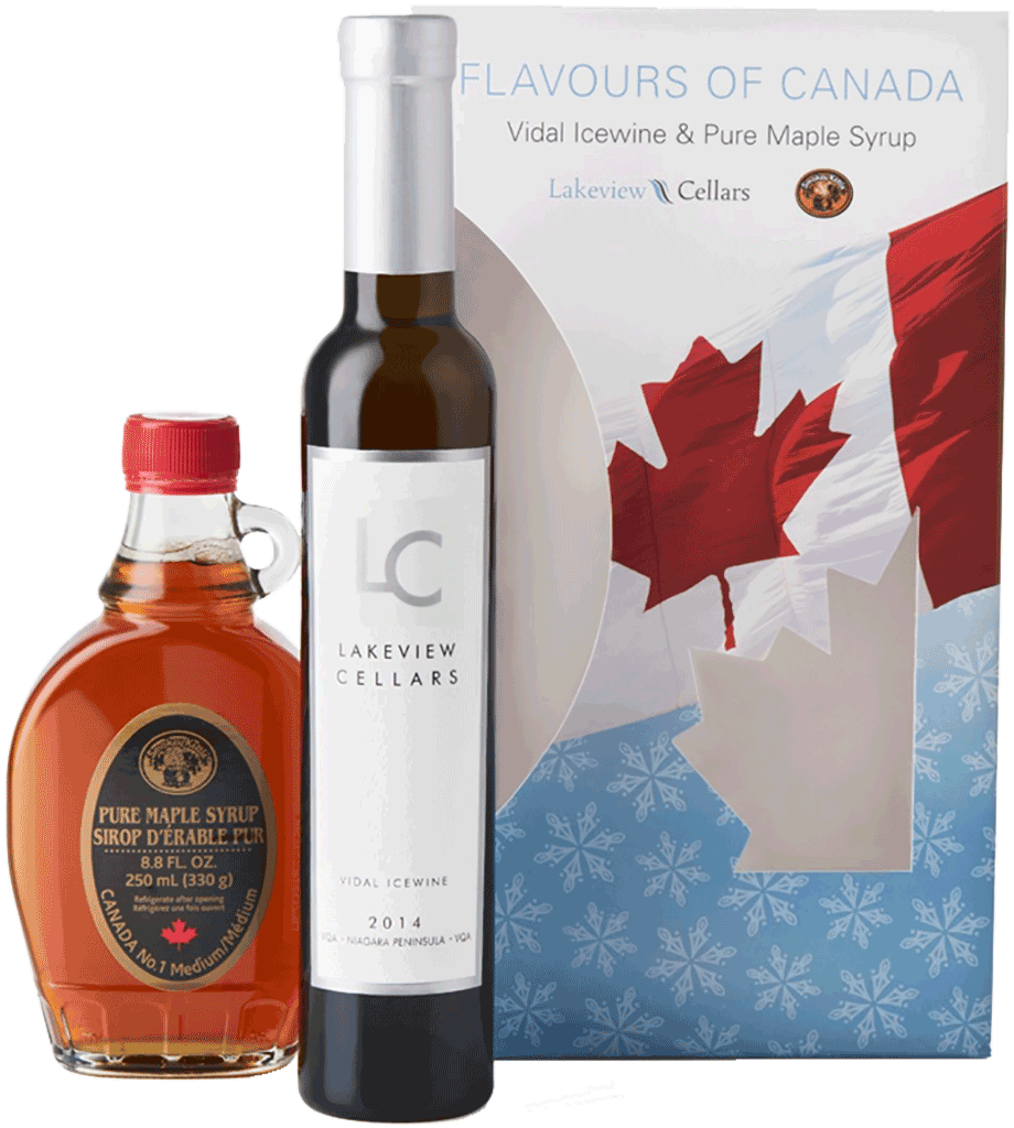 Taste Of Canada Vidal Icewine Vqa & Maple Syrup Gift - Lakeview Cellars Pack (920x1024), Png Download