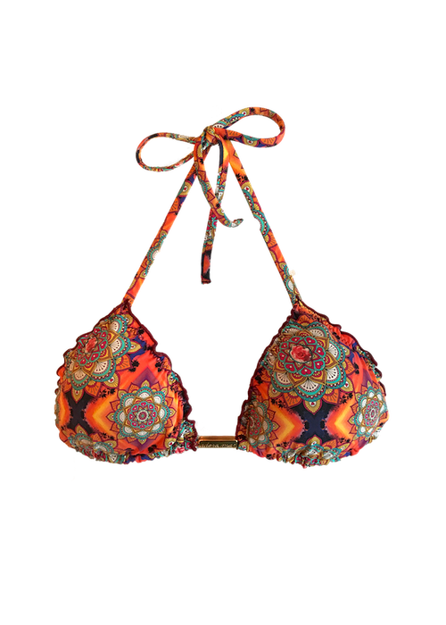 Top Cortininha Frufru Mandalas - Bikini (500x700), Png Download