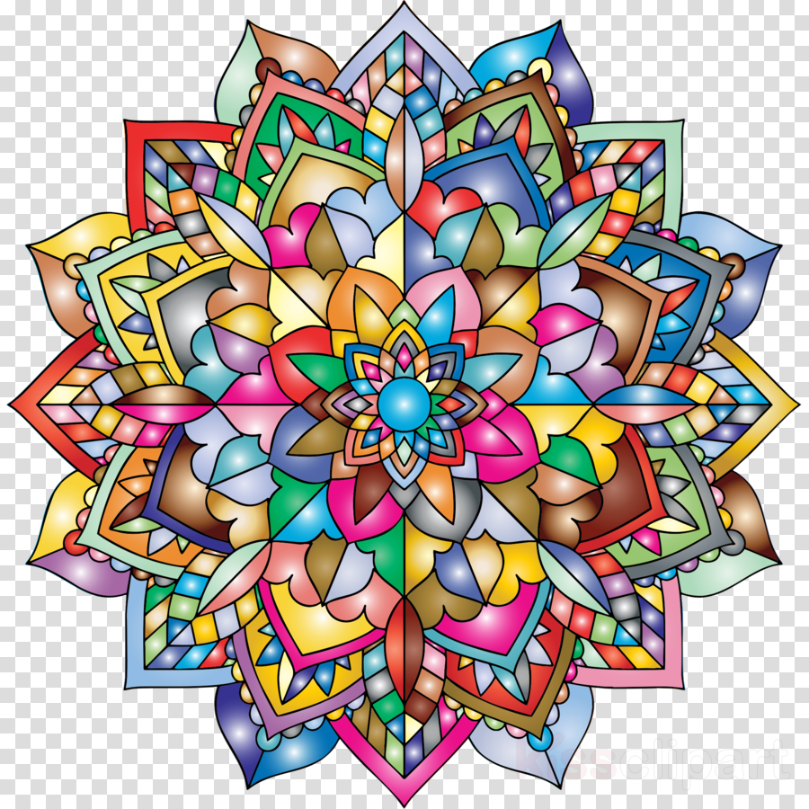 Download Mandala Png Color Clipart Coloring Mandalas 1 Coloring - Mandala  Full Color Png PNG Image with No Background 