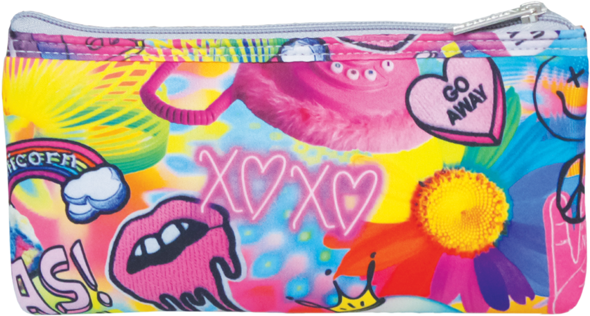 Neoprene Psychedelic Collage Pencil Case (1000x1000), Png Download