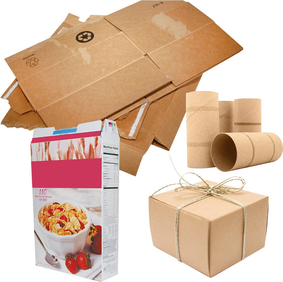 Image Of Different Cardboard Types - Gift Box Recycled Materials (1000x1000), Png Download